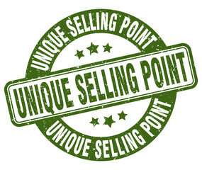 unique selling point stamp. unique selling point label. round grunge sign