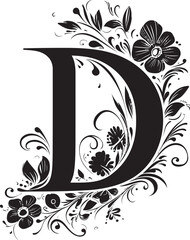 Dynamic Accents Vibrant Letter D Vector Design Dazzling Flourish Sparkling Font D Decor Vector