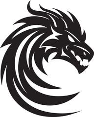 Shadowed Seraph Black Vector Dragon Ethereal Elegance Graceful Letter E Vector Font