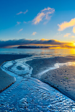 Witter Beach and Hat Island at Sunrise, WA