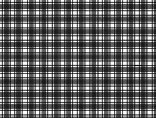 Watercolor black and white gingham check handwritten pattern background