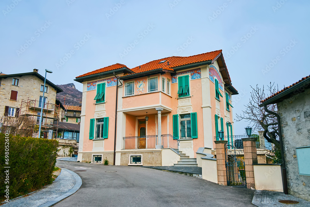 Poster Thefrescoed house in Bre village, Switzerland