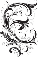 Ethereal Elegance Whimsical Letter E Vector Font Enigmatic Script Cryptic Font E Vector Design