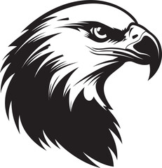 Noble Flight Black Vector Eagle Majestic Hunter Eagle Logo Mark