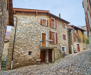 In small village of Bre, Ticino, Switzerland