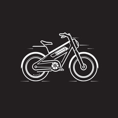 Efficient Commute Black E Bike Symbol Eco Friendly Cycling Electric Bike Emblem