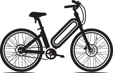 Fototapeta premium Urban E Ride Electric Bike Insignia Efficient Commute Black Electric Bike