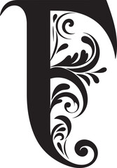 Flowing Script Dynamic Font F Decor Vector Feathered Aura Bird inspired Letter F Vector