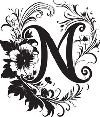 Nebula Swirls Cosmic Font N Vector Art Nostalgic Aura Retro Letter N Decor Vector