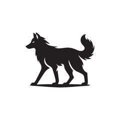 Silhouette of Animal: Minimalistic Beauty, Artistic Representations of Creatures in Pure and Simple Form - Black Vector Wolf Silhouette
