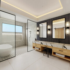 Luxury Living Space with Opulent Interior Design and Elegant Furnitures.