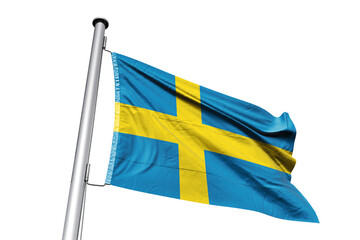 Swedish flag on a transparent background.