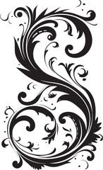 Sonnet Script Poetic Font S Vector Art Spectra Serenity Vibrant Letter S Decor Vector