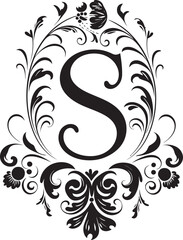 Seraphic Aura Divine Letter S Vector Stylish Patterns Chic Font S Vector Art