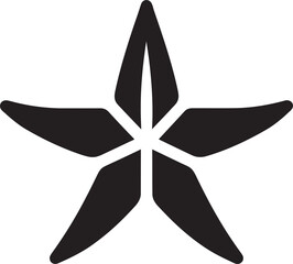 Refined Oceanic Grace Starfish Logo Mark Oceanic Elegance Black Starfish Emblem