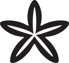 Glamorous Sea Creature Starfish Logo Design Lustrous Starfish Design Black Icon