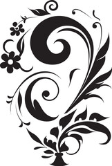 Symphonic Union Black Abstract Design Whirlwind Romance Wedding Swirl Icon