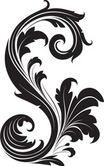 Graceful Matrimony Dance Black Vector Emblem Exquisite Love Fusion Swirl Vector Design
