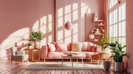 Fototapeta premium living room on background