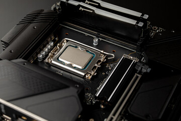 central processor installed on motherboard for tech enthusiasts, system builders, and educational...
