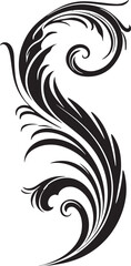 Sculpted Love Fusion Black Vector Emblem Elegant Union Dance Swirl Vector Emblem