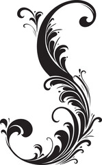 Elegant Union of Souls Black Swirl Design Elegant Knots Black Swirl Emblem