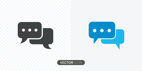 Chat Message Icon set, Talk bubble speech icon. Blank empty bubbles vector design elements.Speech Bubble With dots flat icon apps and websites.Vector 