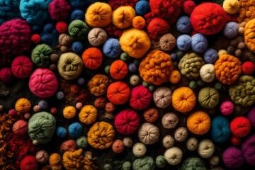 Fototapeta na wymiar Colourful wool