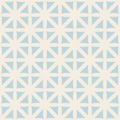 Beautiful geometric texture. Seamless vector pattern with hand drawn grid. Decorative background in pastel color