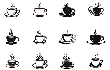 Coffee cup icon. Vector illustration,coffee and tea cup set