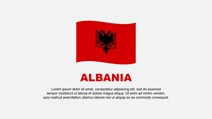 Albania Flag Abstract Background Design Template. Albania Independence Day Banner Social Media Vector Illustration. Albania Background