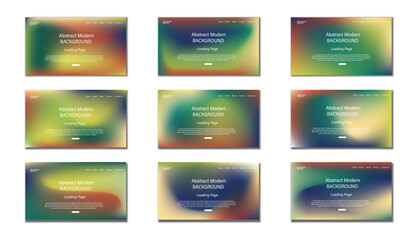 Set of Sign Up and Sign In forms. Colorful gradient. gradient uiux loading page, Registration and login forms page. Professional web design, gradient background, gradient mash modern background