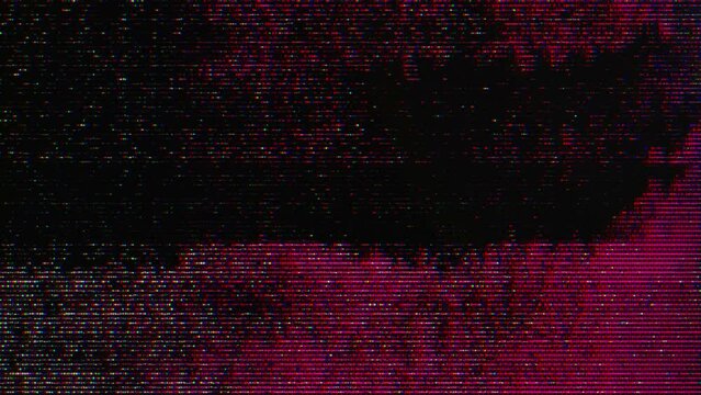 Glitch noise static television VFX. Visual video effects stripes background, CRT tv screen no signal glitch effect