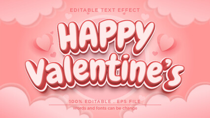 Valentines day editable text effect