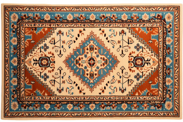 Culture Woven Afghan Rug Treasures isolated on transparent background