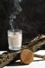 Template for scented candles. Candles fragrance for home