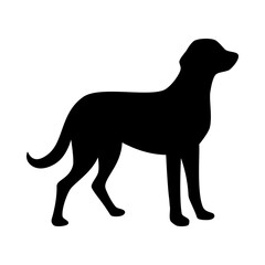 Dog silhouette illustration on isolated background