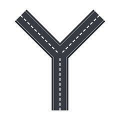 Flat illustration of road on isolation background