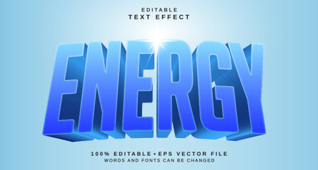 Editable text style effect - Energy text style theme.