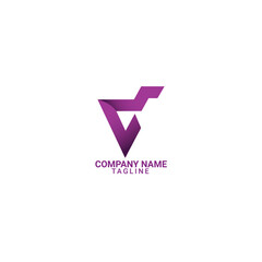 Unique V Letter Logo Design