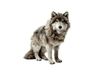 Toy Isolated Wolf on a transparent background