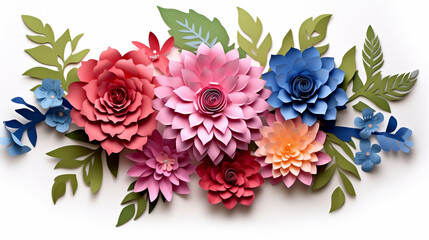 bouquet of flowers and leaves