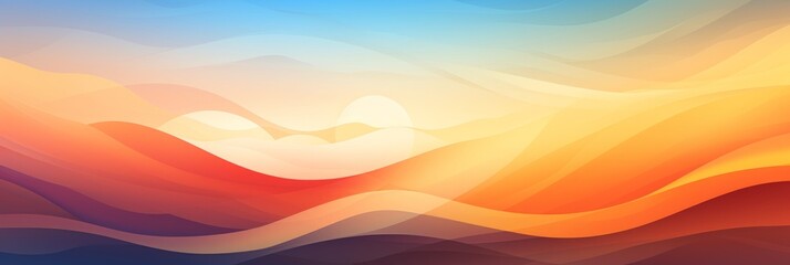 Abstract sunrise with warm gradients