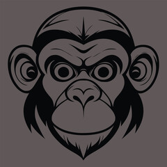 Monkey  Vector Art Illustration Design