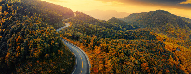 mountain road in the mountains - Powered by Adobe