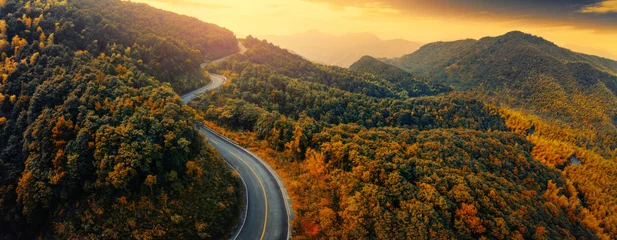 Foto op Aluminium mountain road in the mountains © powerstock