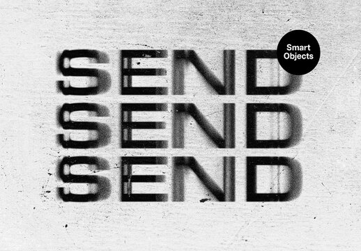 Distort Text Effect Mockup