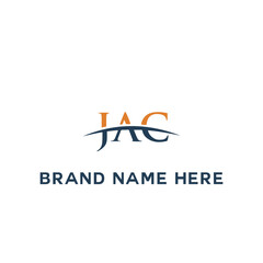 JAC logo. J A C design. White JAC letter. JAC, J A C letter logo design. Initial letter JAC linked circle uppercase monogram logo. J A C letter logo vector design.	
