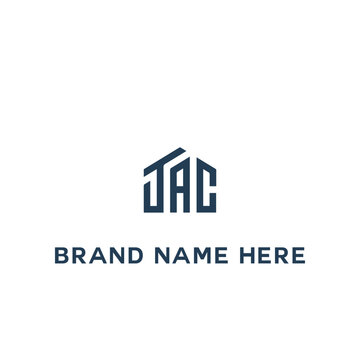 JAC logo. J A C design. White JAC letter. JAC, J A C letter logo design. Initial letter JAC linked circle uppercase monogram logo. J A C letter logo vector design.	
