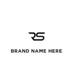 RS logo. R S design. White RS letter. RS, R S letter logo design. Initial letter RS linked circle uppercase monogram logo. R S letter logo vector design.	
